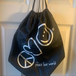 Peace Love World back pack.